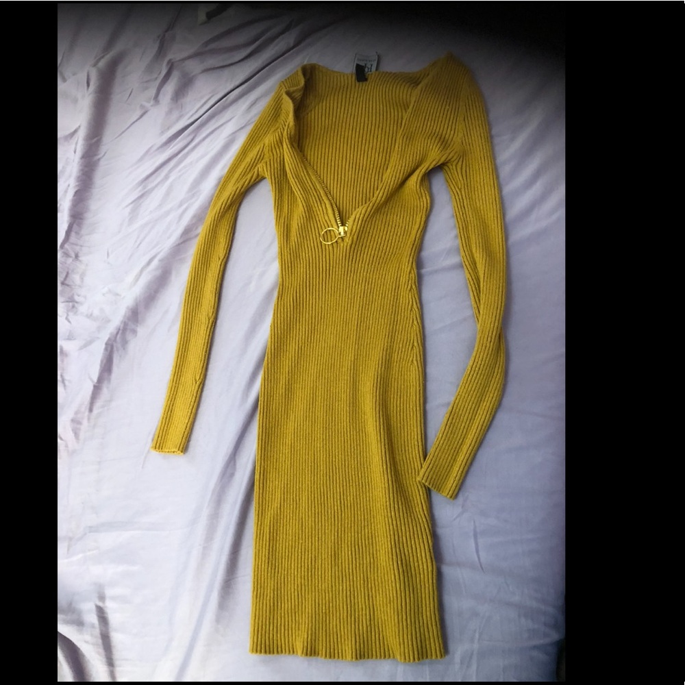 Mustard Knit Dress M